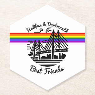Pride Halifax Dartmouth vriend rainbow Nova Scotia Kartonnen Onderzetters