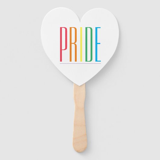 PRIDE Hart Vorm Hand Fans Handwaaier (Voorkant)