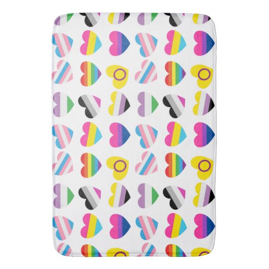 Pride Harten Badmat (Voorkant Verticaal)