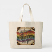 Pride Has No Borders Classic Canvas tas LGBTQ (Achterkant)
