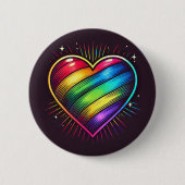 Pride Heart Badge Ronde Button 5,7 Cm (Voorkant)