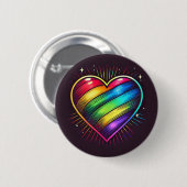 Pride Heart Badge Ronde Button 5,7 Cm (Voorkant /achterkant)