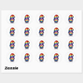 Pride Heart Gnome Ronde Sticker (Vel)