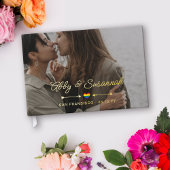 Pride Heart Gouden Pijlen Foto LGBTQ Wedding Gastenboek