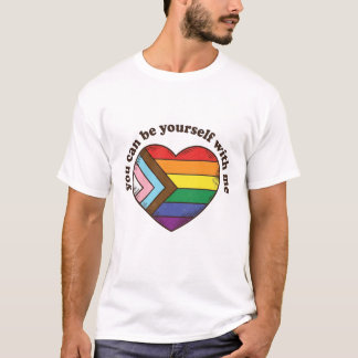 Pride Heart Je Kan Jezelf Zijn Met Mij T-shirt Des