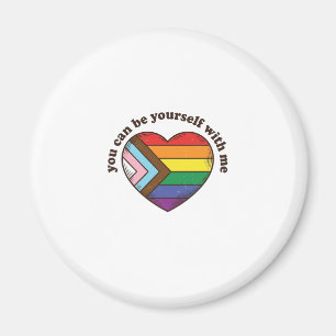 Pride Heart Je Kan Jezelf Zijn Met Mij T-shirt Des Magneet