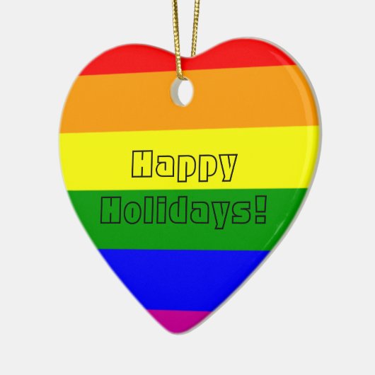 Pride Heart Keramisch Ornament (Links)