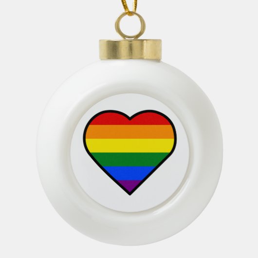 PRIDE HEART KERAMISCHE BAL ORNAMENT (Voorkant)