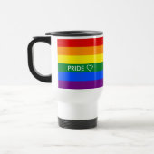 Pride Heart LGBT 6-Stripe regenboogvlag Reisbeker (Links)