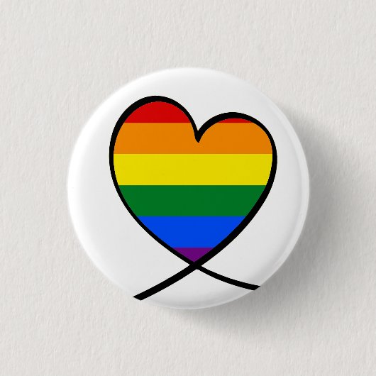 Pride Heart Ronde Button 3,2 Cm (Voorkant)