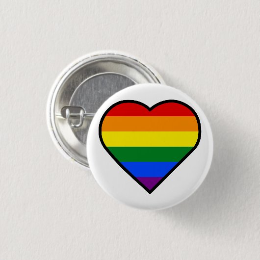 PRIDE HEART RONDE BUTTON 3,2 CM (Voorkant /achterkant)