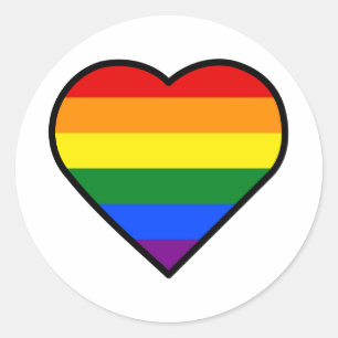 PRIDE HEART RONDE STICKER