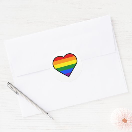 PRIDE HEART RONDE STICKER (Envelop)