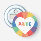 Pride Heart Sparkle Button Flesopener (Voorkant)