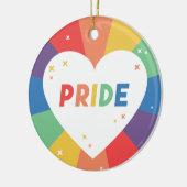 Pride Heart Sparkle Keramisch Ornament (Links)