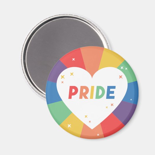 Pride Heart Sparkle Magneet (Voorkant / Achterkant)