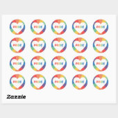 Pride Heart Sparkle Ronde Sticker (Vel)
