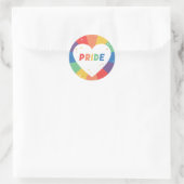 Pride Heart Sparkle Ronde Sticker (Tas)