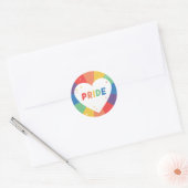 Pride Heart Sparkle Ronde Sticker (Envelop)