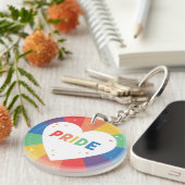 Pride Heart Sparkle Sleutelhanger (Voorkant Rechts)