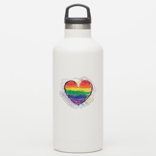 Pride Heart Sticker (Waterfles)