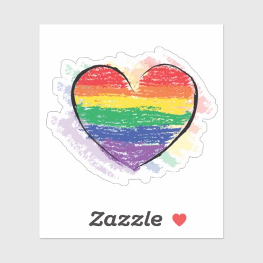 Pride Heart Sticker (Vel)