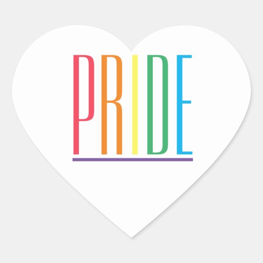 PRIDE Heart Stickers (Voorkant)