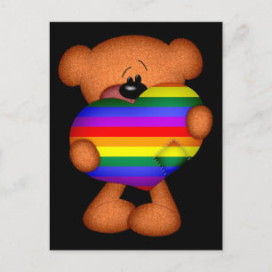 Pride Heart Teddy Bear Briefkaart