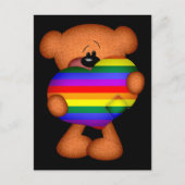 Pride Heart Teddy Bear Briefkaart (Voorkant)