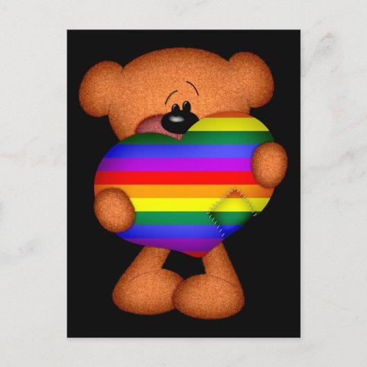 Pride Heart Teddy Bear Briefkaart (Voorkant)