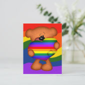 Pride Heart Teddy Bear Briefkaart (Staand voorkant)