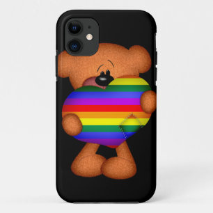Pride Heart Teddy Bear iPhone 11 Hoesje