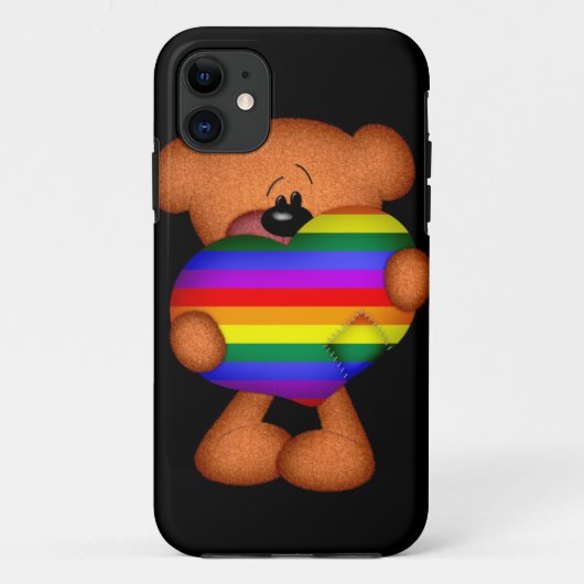 Pride Heart Teddy Bear Case-Mate iPhone Case (Achterkant)