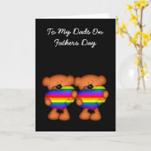 Pride Heart Teddy Bear Fathers Day Kaart (Gele Bloem)