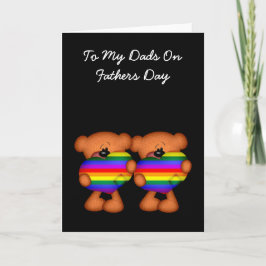 Pride Heart Teddy Bear Fathers Day Kaart