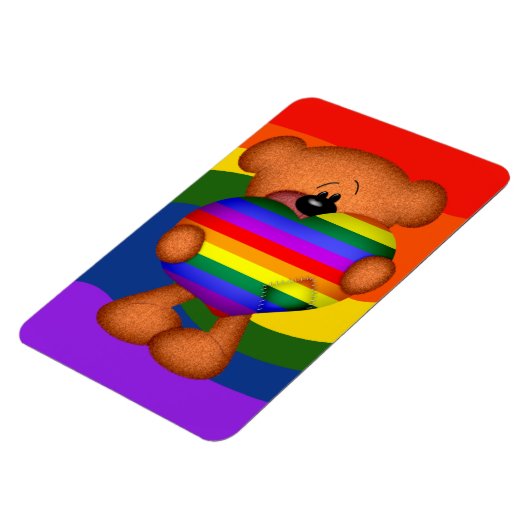 Pride Heart Teddy Bear Magneet (Linkerzijde)