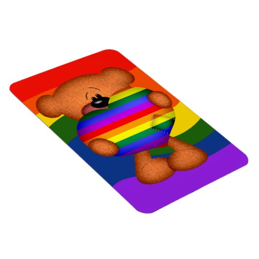 Pride Heart Teddy Bear Magneet (Rechterzijde)