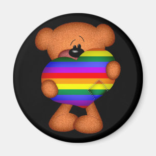 Pride Heart Teddy Bear Magneet