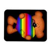 Pride Heart Teddy Bear Magneet (Horizontaal)