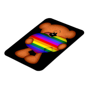 Pride Heart Teddy Bear Magneet