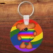 Pride Heart Teddy Bear Sleutelhanger (Voorkant)