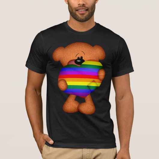 Pride Heart Teddy Bear T-shirt (Voorkant)