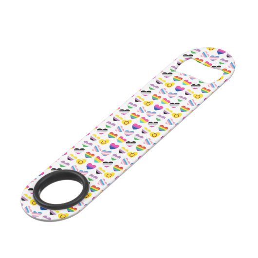 Pride Hearts Bottle Open Speed Flessenopener (Voorkant Gekanteld)
