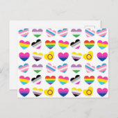Pride Hearts Briefkaart (Voorkant / Achterkant)