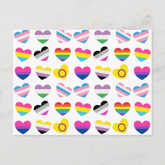 Pride Hearts Briefkaart (Voorkant)