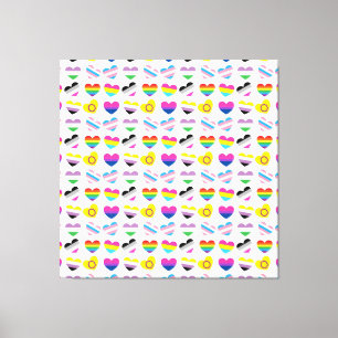 Pride Hearts Canvas afdrukken