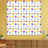 Pride Hearts Canvas afdrukken (Insitu (Woonkamer))