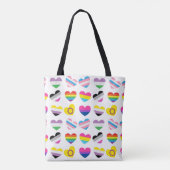 Pride Hearts Canvas tas (Achterkant)
