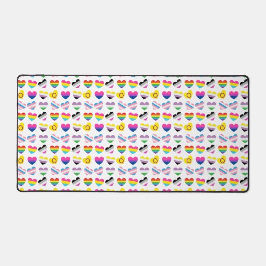 Pride Hearts Desk Mat (Voorkant)
