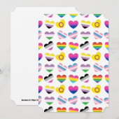 Pride Hearts Flat Wenskaart Kaart (Voorkant / Achterkant)